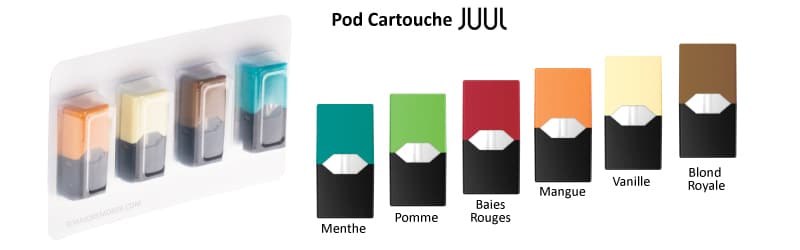 Pod JUUL, recharges juul, juul, saveur juul, juul eliquide, pod mod, compatible vaze, saveur eliquide