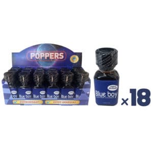 Display poppers Blue Boy, Boite 18 flacons poppers Blue boy 24ml, Blue boy poppers, poppers Blueboy, achat poppers, poppers prix, poppers pas cher, effet du poppers, poppers achat