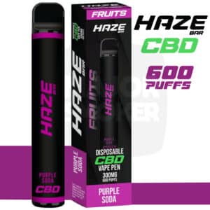 puff haze bar purple soda, haze bar, puff cbd, haze bar cbd, puff pas cher, cbd puff jetable haze bar, cigarette électronique jetable, haze cbd puff