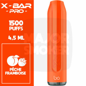 X bar pro pêche framboise, x-bar pro, X bar pro puff, x bar 1500 puff, x bar sans nicotine, x bar pro, x bar pro pas cher, x bar pro prix