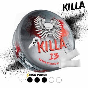 Killa 13, killa pouche energy drink, Killa nicotine pouche extra strong; Killa pouche, nicotine pouche killa, pouche fort, nicotine pouche fort, pouche extra fort, killa extra strong, kila pouche